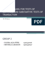 Audit Sampling For Tests of Controls and Substantive Tests of Transaction