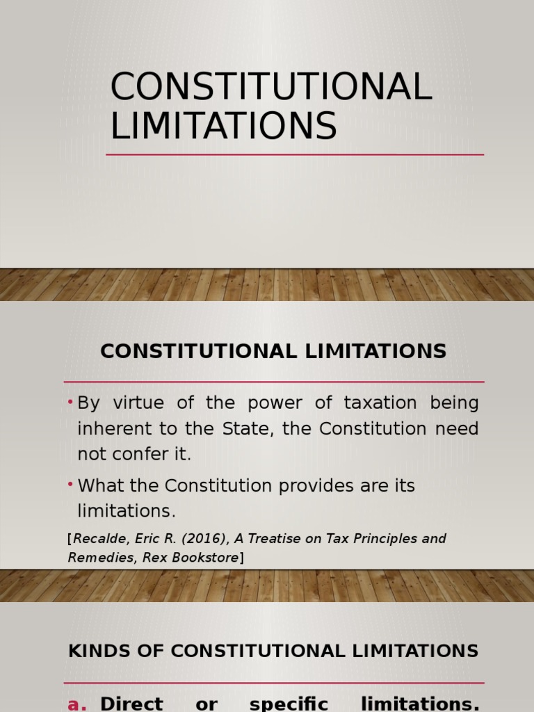 Constitutional Limitations PDF Due Process Clause Due Process