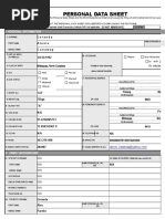 CSC Personal Data Sheet PDS | PDF | Affidavit | Crime & Violence