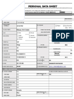 Personal Data Sheet Cs Form No. 212 Revised 2018