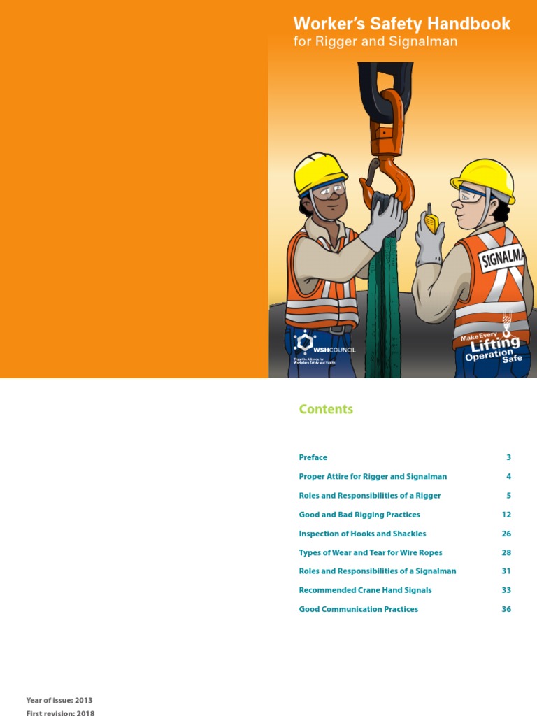 Rigger and Signalman Handbook 2nd Revision 2019 PDF Crane (Machine