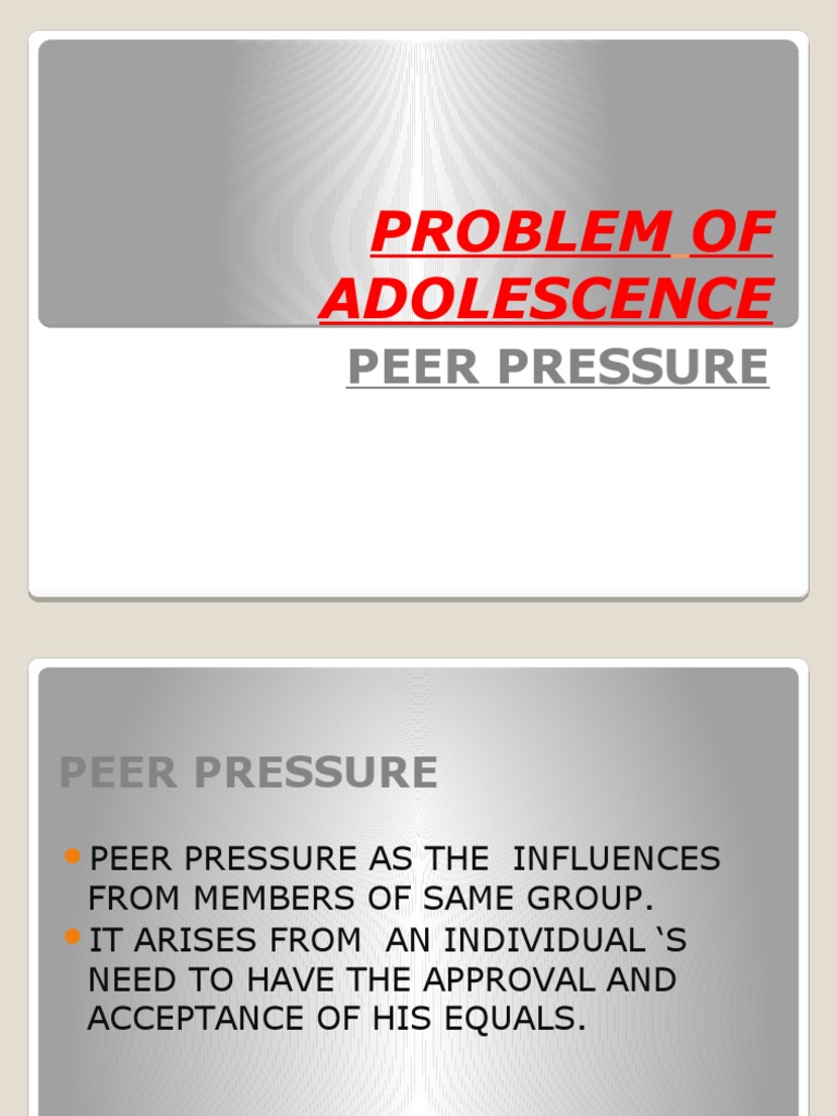 Understanding Peer Pressure in Adolescence | PDF