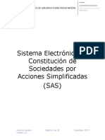 Sistema Electrónico de Constitución de Sociedades Por Acciones Simplificadas (SAS)