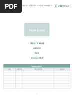 Technical Specification Sheet