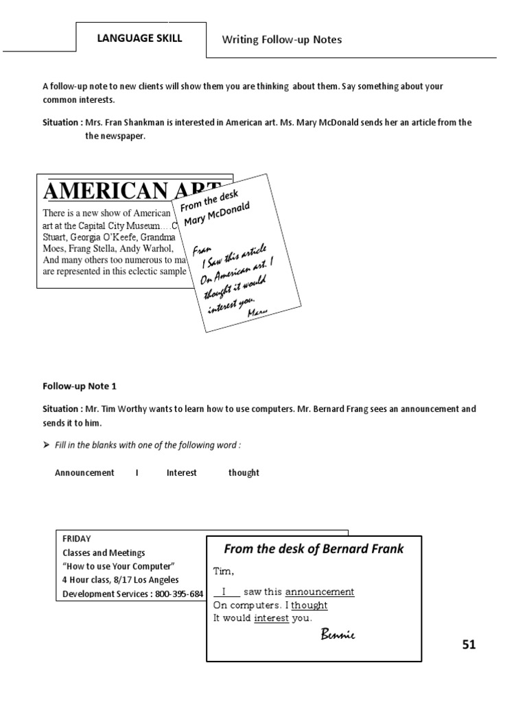 Follow-Up Notes for Client Engagement | PDF