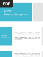 UNIT II - Memory Management