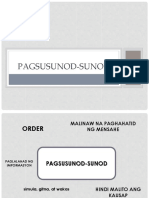 Pagsusunod-Sunod NG Mga Pangyayayri