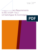 Supplementary Requirements To IEC 61439-1 & 2 LV Switchgear & Controlgear