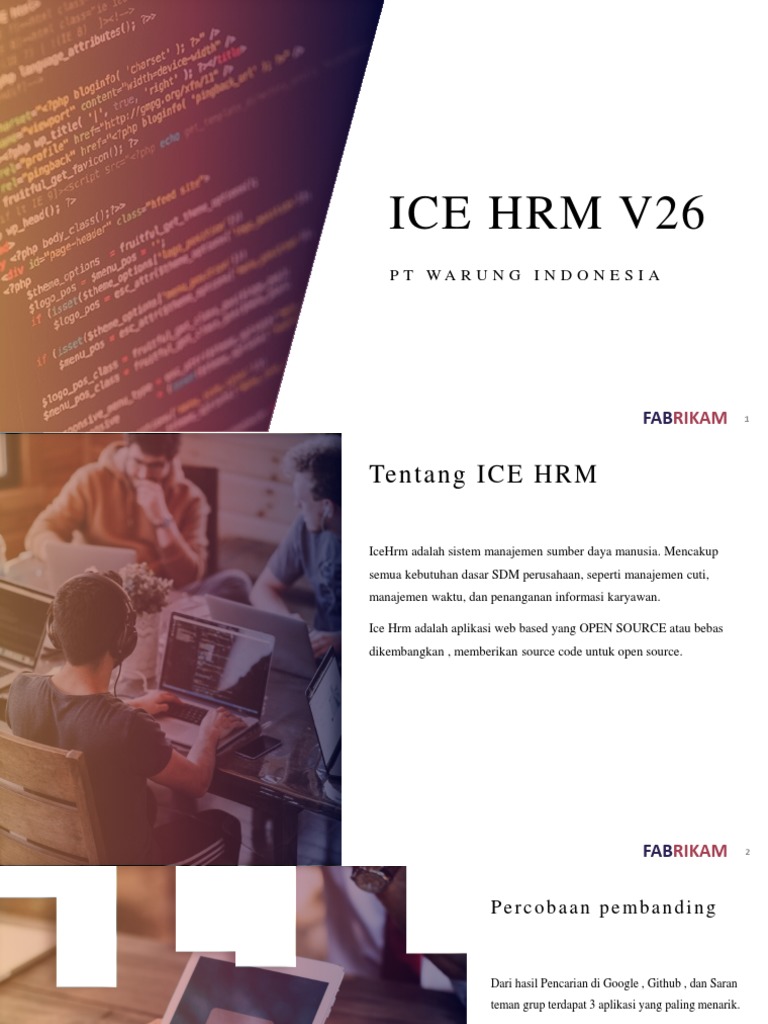 Perbandingan ICE HRM dan Sentrifugo | PDF | Komputer