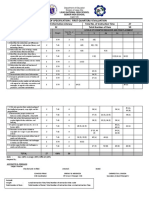 Table of Specification - First Quarterly Evaluation