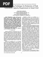 Load Shifting Technique For Reduction Ofpeak Generation Capacity Requirement in Smart Grid