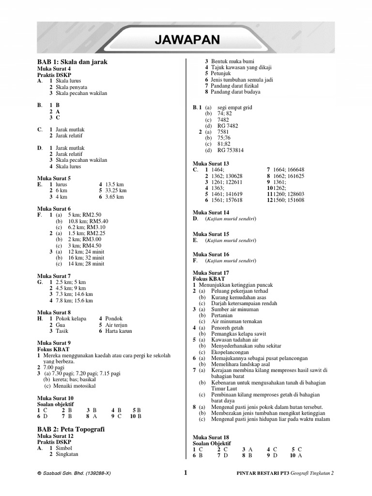 Jawapan Liveworksheet Geografi Tingkatan 3  Almiradons