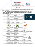 1st Quarter Test English 2