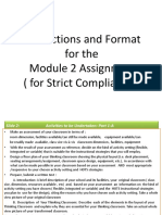 Instructions and Format For The Module 2 Assignment (For Strict Compliance)