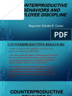 Counterproductive Behaviors and Employee Discipline