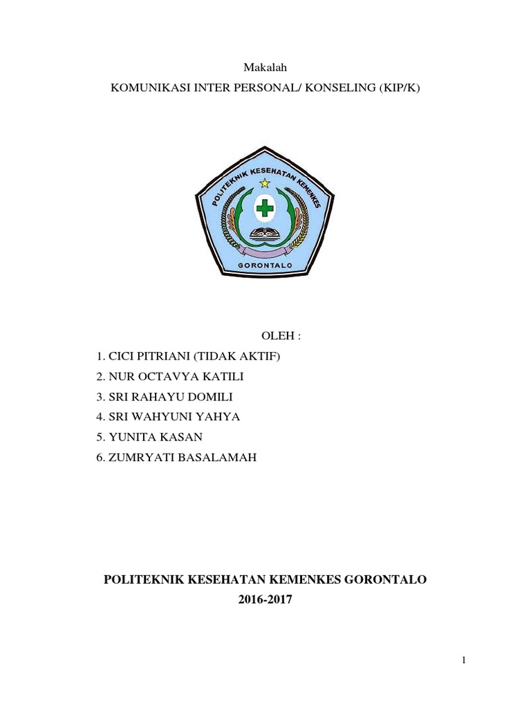 Komunikasi Interpersonal Konseling Kip K Docx