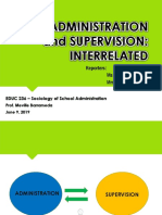 Administration and Supervision Interrelated