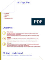 Objectives - 30 Days - 60 Days - 90 Days - Plan - Measurement