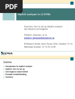 Implicit Analyses in LS-DYNA