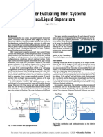 A Model For Evaluating Inlet Systems To Gas/Liquid Separators