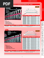 Standard Combination Wrench Set - Inch: Order No. Type Description Size