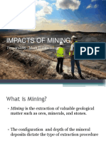 Impacts of Mining: Prepared By: Mark D.C Domingo