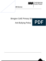 Brington Cofe Primary School Anti-Bullying Policy: Cambridgeshire Pshe Service