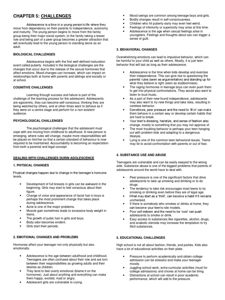 Navigating Adolescent Challenges | PDF | Adolescence | Violence