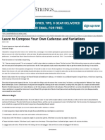 Learn To Compose Your Own Cadenzas and Variations - Strings Magazine