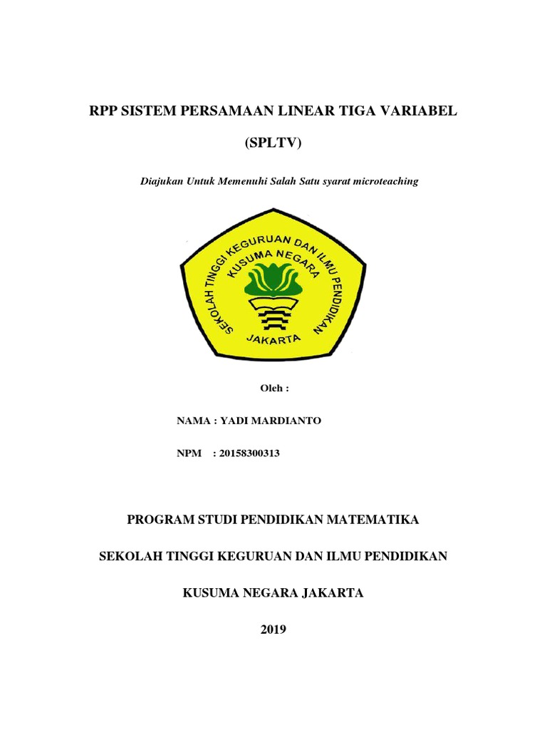 RPP Microteaching Yadi | PDF