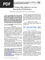 Blur and Motion Blur Influence On Face Recognition Performance