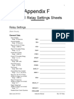 Appendix F: SEL-701 Relay Settings Sheets