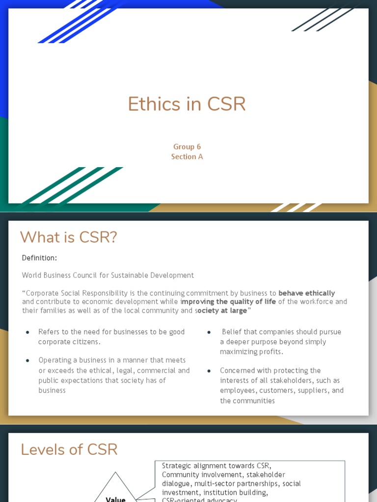 Understanding Ethics in Corporate Social Responsibility | PDF ...