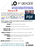 Student Welcome Letter 19-20