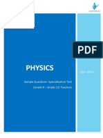 Physics Sample+Questions 2019 PDF