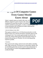 12 Types of Computer Games