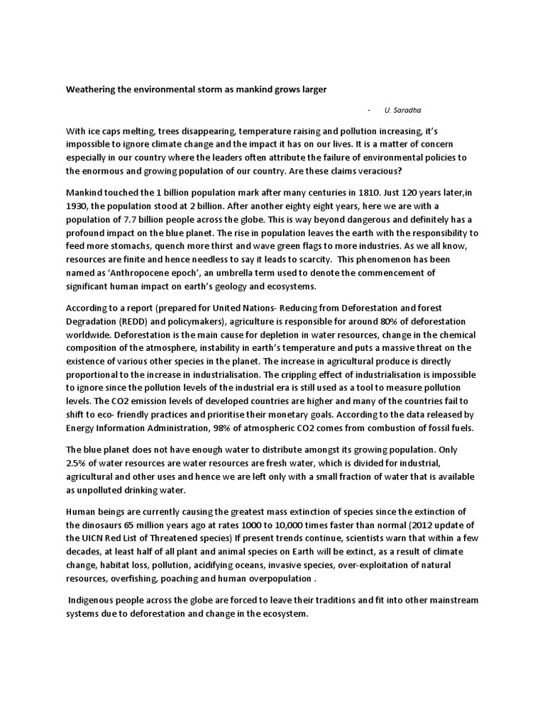 Overpopulation and Its Effects On Environment Biology Diagrams