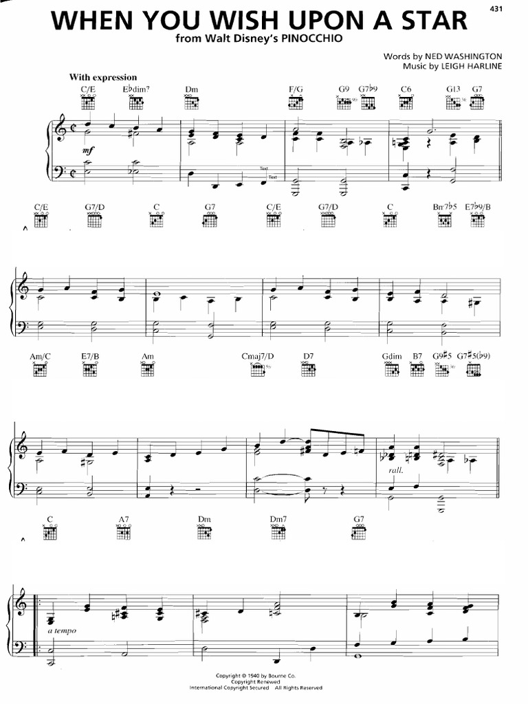 When You Wish Upon A Star Sheet Music | PDF