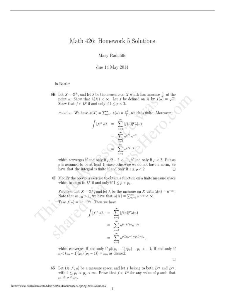 Math 426 Homework 5 Solutions | PDF | Metric Geometry | Matrix ...