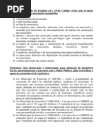 Informações básicas para criação de estatuto de associações