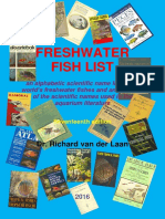 FreshwaterFishList17thEditionJan 2016 PDF