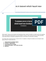 5 Common Errors in Laravel Which Haunt New Developers