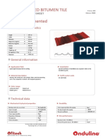 Corrugated Bitumen Tile Technical Data Sheet