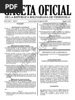 Gaceta Oficial 41687 Sumario