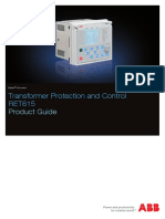 Transformer Protection and Control RET615: Product Guide