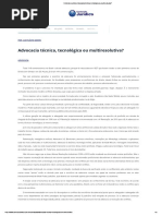 Conteúdo Jurídico _ Advocacia Técnica, Tecnológica Ou Multiresolutiva