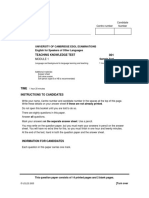 Mock TKT Tests 1-3 Completed With Key