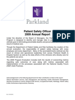 Patient Safety Officer 2009 Annual Report