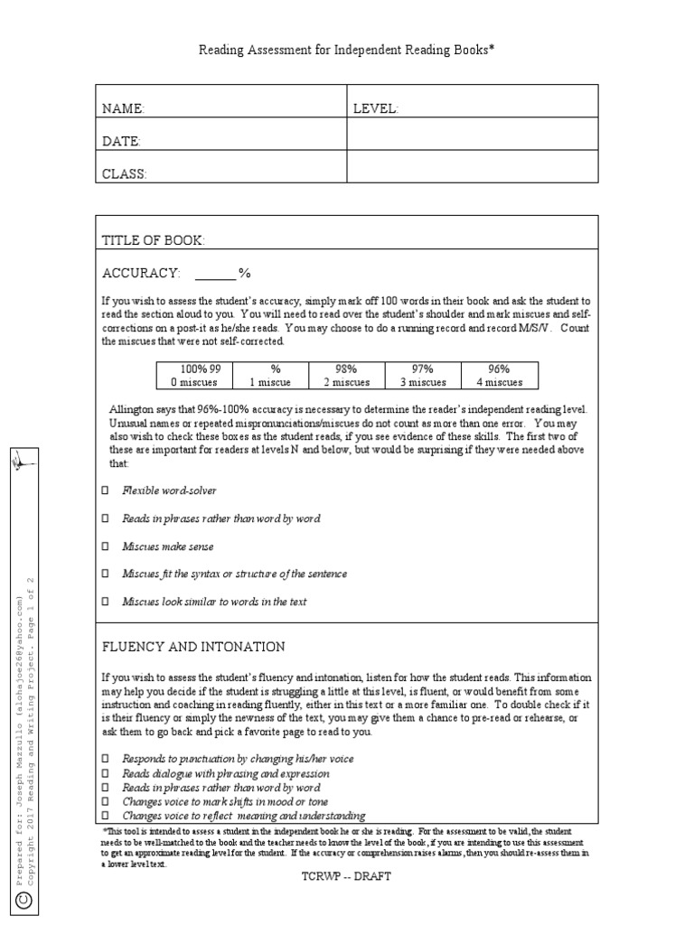 In-Book Assessment Grades 2-5 | PDF | Learning | Cognition