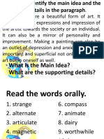 Main Idea and Details in Painting Paragraph"TITLE"Identifying the Main Theme and Supporting Points" TITLE"Art Expression Paragraph Analysis"TITLE"Main Theme of Painting Appreciation Paragraph